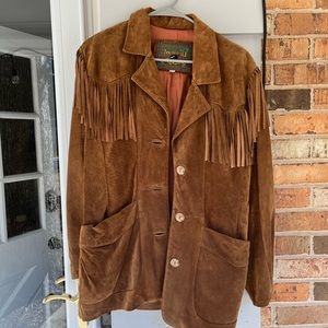 Vintage suede fringe jacket!